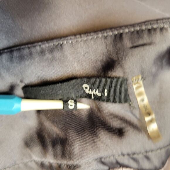 Ryu Smokey Purple Satin and Chiffon Ruffled Mini Skirt Women's Size Small - Picture 8 of 11